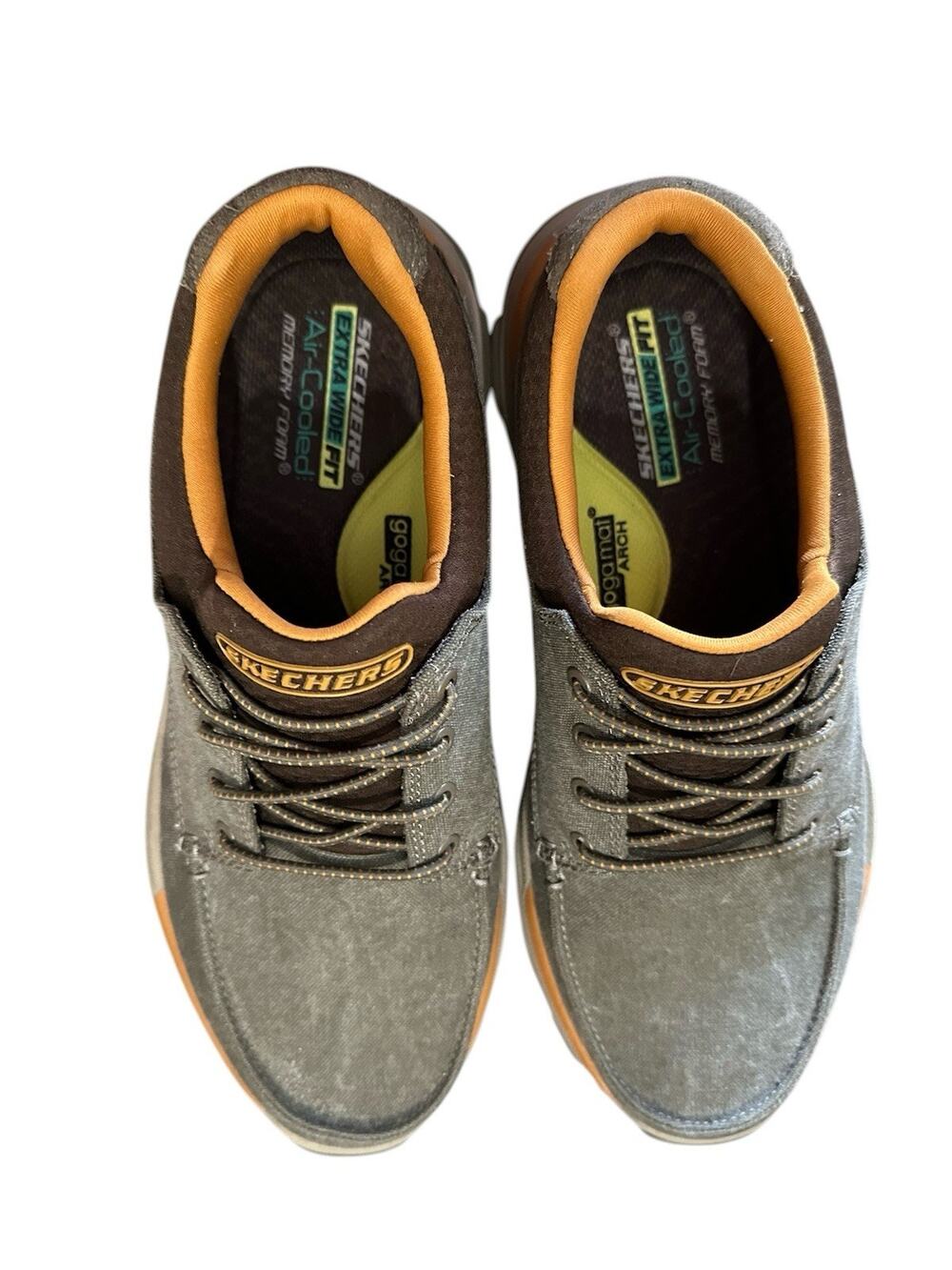 Skechers Men's Slip-ins Air Cooled Shoes Brown EX WIDE 10- Ew EUC Goodyear Sole